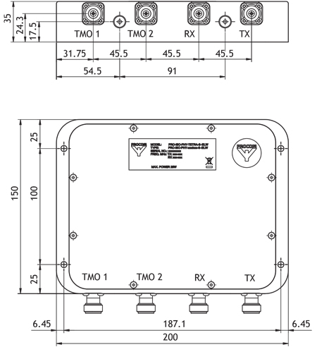 Комбайнер Amphenol Procom PRO-ISO-PHY-380-TX/RX-S2-N