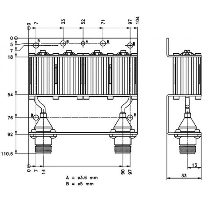 Полосовой фильтр Amphenol Procom BPF 70/4-HX/l BNC