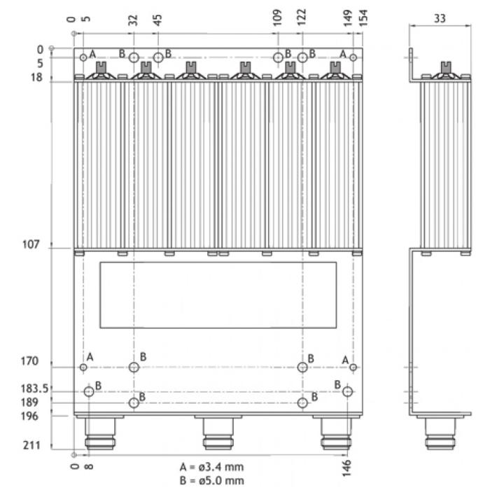 Дуплексный фильтр Amphenol Procom DPF 2/6 H-6/8 N