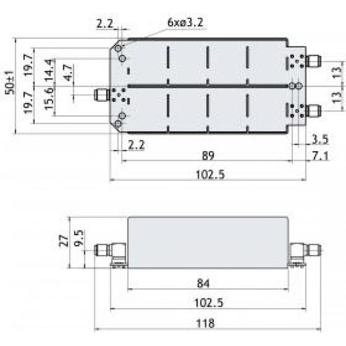 Дуплексный фильтр Amphenol Procom MIX 70/44-PR-TETRA-4-SMA(f)