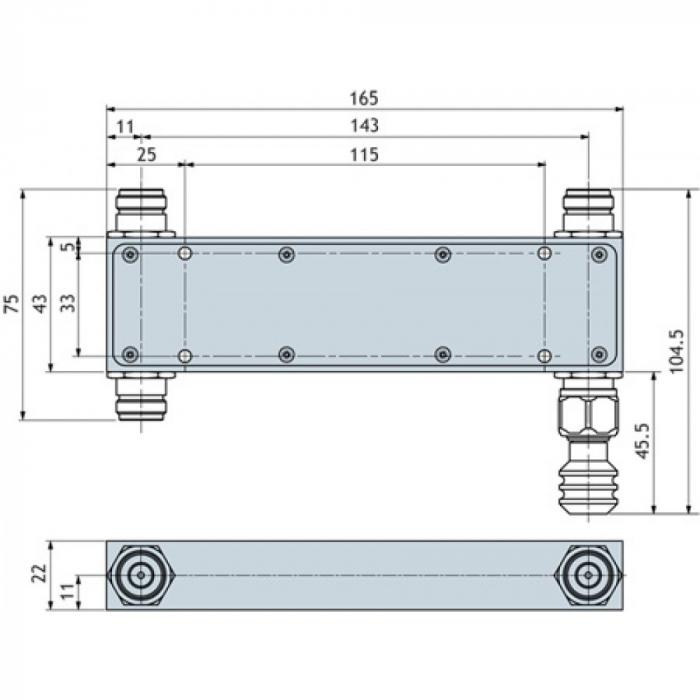 Направленный ответвитель Amphenol Procom PRO-DIR 200-300-30 dB