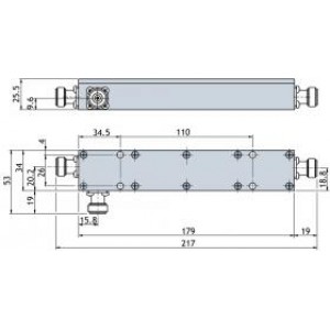 Направленный ответвитель Amphenol Procom PRO-DIR 300-1000-10 dB