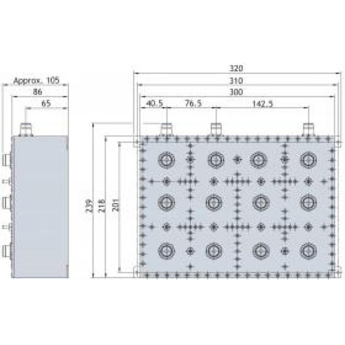 Дуплексный фильтр Amphenol Procom DPBP 70/3333-TETRA-N-1