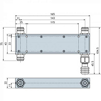 Направленный ответвитель Amphenol Procom PRO-DIR 80-200-10 dB-N(f)