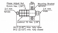 Переход коаксиальный с подстройкой фазы SPECTRUM LS-0150-HFHM