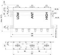 Диплексный фильтр Amphenol Procom MIX 150/6 SMA
