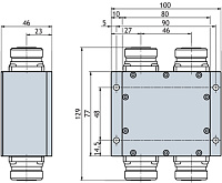 Гибридный направленный ответвитель Amphenol Procom PRO-PHY 380-520-3 dB-N