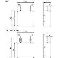 Полосовой фильтр Amphenol Procom BPF 225-400 SMA