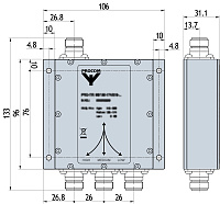 Триплексный фильтр Amphenol Procom PRO-TRI 88/136-174/216-TNC