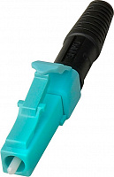 Соединитель оптический SENKO LC Premium, Unibody Simplex, MM; Aqua housing;  BTW boot black