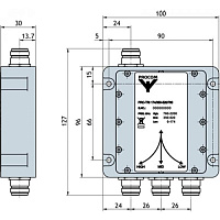 Триплексный фильтр Amphenol Procom PRO-TRI 174/350-520/760-N(f)