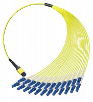 Кабельная сборка оптическая NKT PRO MPOLow/F/APC-24LC/SX/UPC-G657A1-24B-3.0/B2.0-20M/0.5M-LSZH-Yellow-A