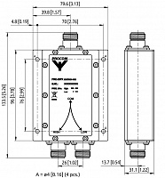 Диплексный фильтр Amphenol Procom PRO-DIPX 80/100-SMA(f)