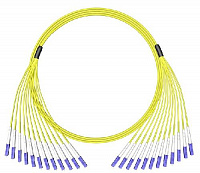 Кабельная сборка оптическая NKT PRO 12LC/SX/UPC-12LC/SX/UPC-G657A1-12B-3.0/B2.0-10M/0.5M-LSZH-Yellow