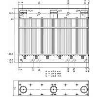 Дуплексный фильтр Amphenol Procom MPX 2/6 L-4/6 BNC